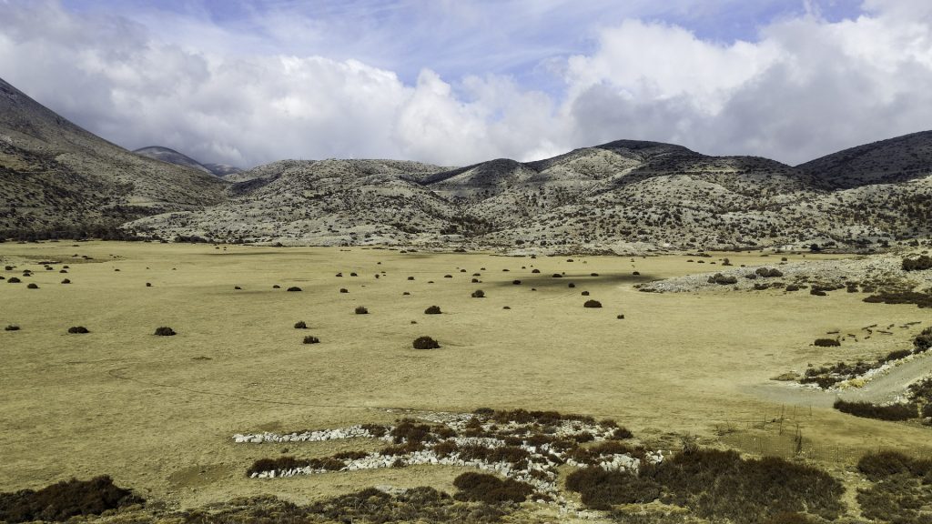 "Wide panoramic view of the Nida Plateau at 1,450 meters altitude on Mount Psiloritis, Crete."